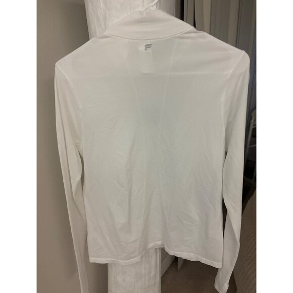 Fabletics Womens Medium White Half-Zip Pullover Long Sleeve Top Athletic - Picture 6 of 14
